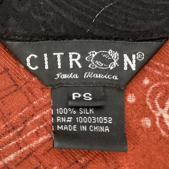 Citron Silk Floral Print Cami Tank - Petite Small - Picture 6 of 10